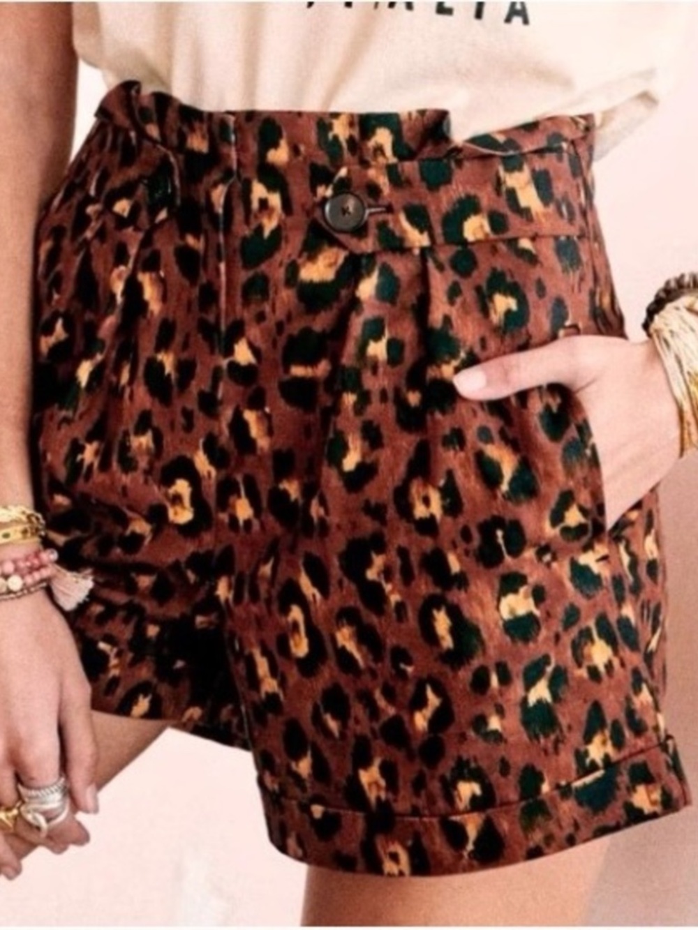 ISO *Do Not Buy* Sezane Fabrizio Leopard Shorts 34 2